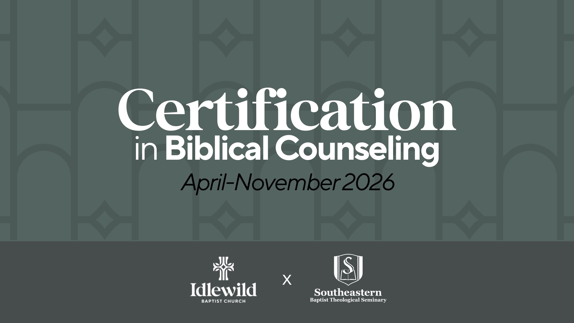 GO Certificate in Biblical Counseling (Training Cohort 4)